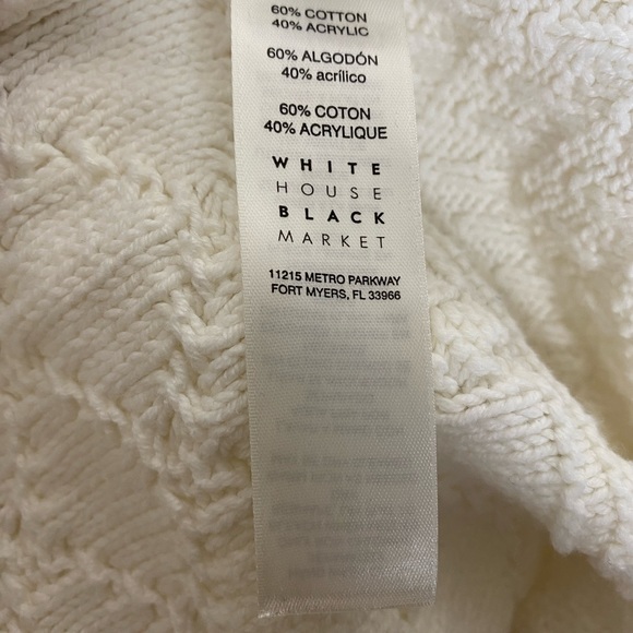 Woman's Cable Knit Sweater-Fringe, Faux Pearl, Turtleneck, Warm - Picture 7 of 9